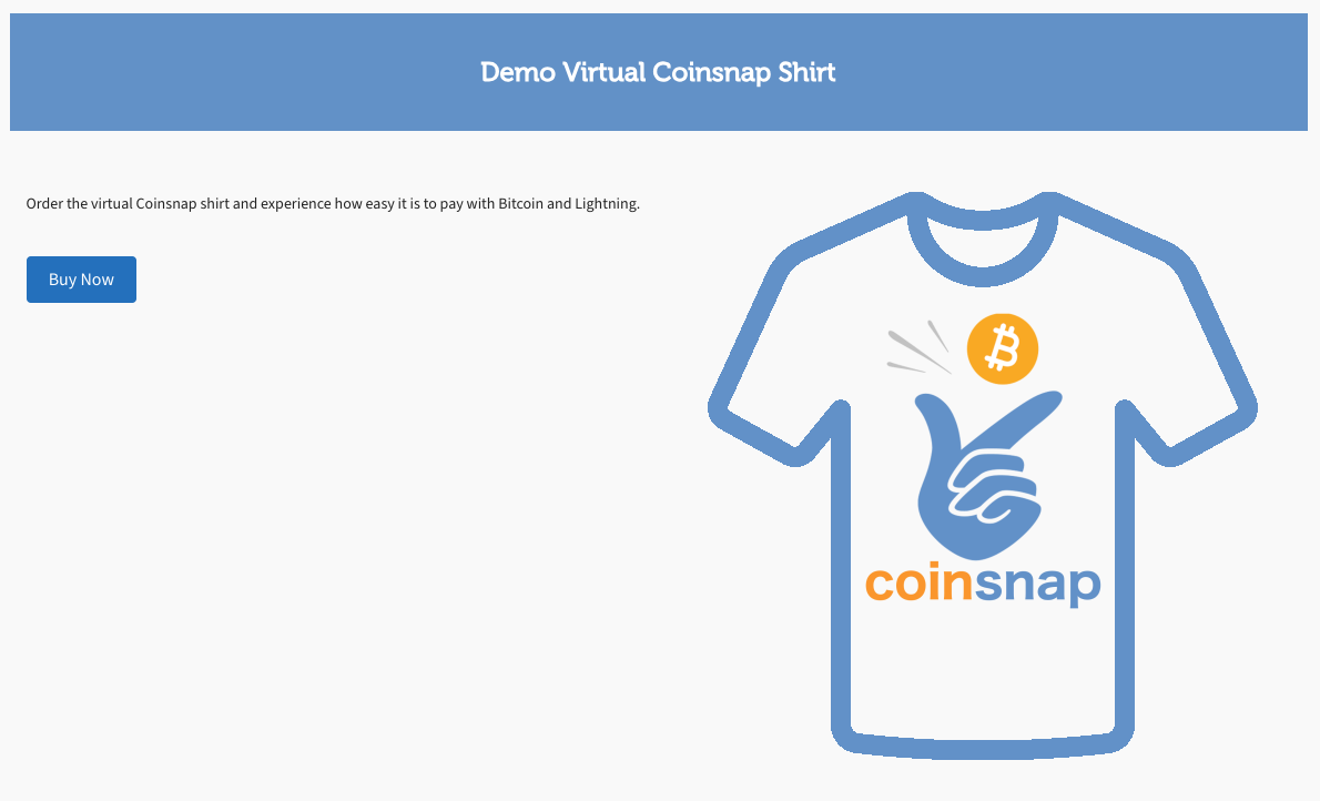 Coinsnap for GetPaid Demo Store